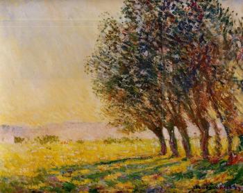 Claude Oscar Monet : Willows at Sunset